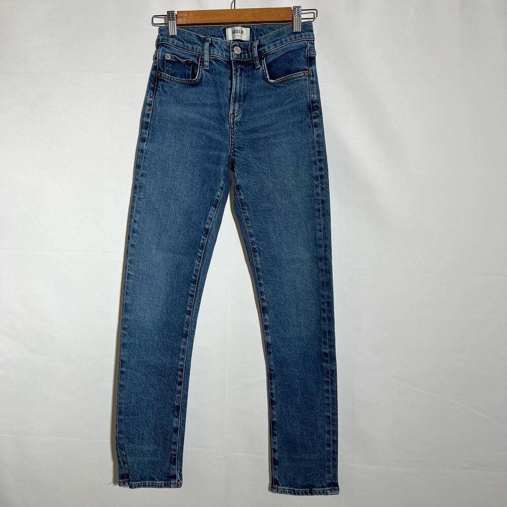 Agolde Toni Mid Rise Skinny Jeans Women’s Size 24 Medium Wash Casual Ankle - Picture 1 of 8